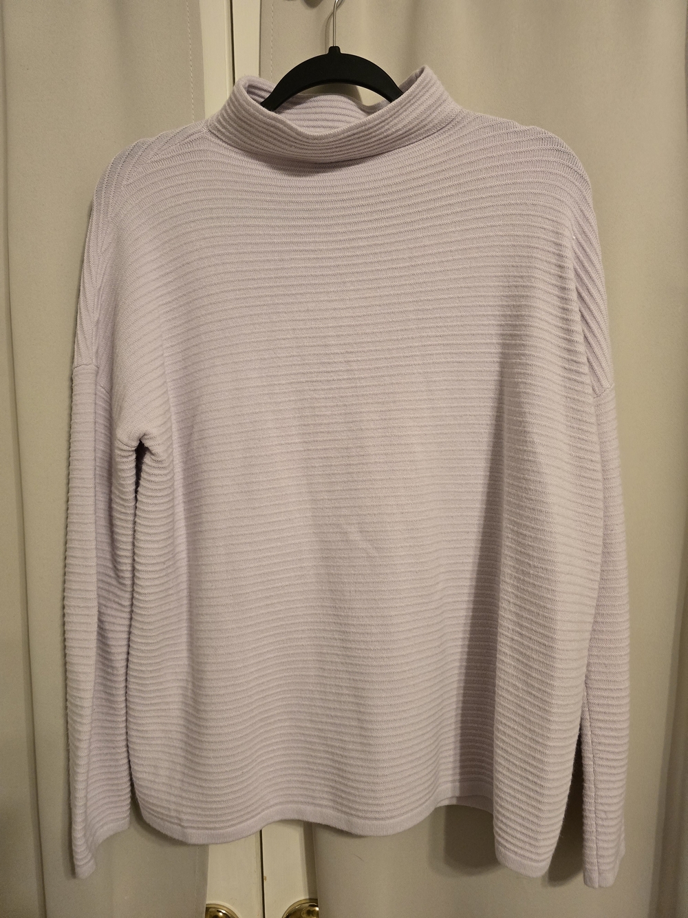 French Connection Lilac Oversized Ribbed Mock Neck Sweater Size S